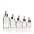 10ml 15ml 20ml 30ml 50ml 100ml Eye Face Serum Essential Oil Cosmetic Clear Square Glass Dropper Bottle Packaging